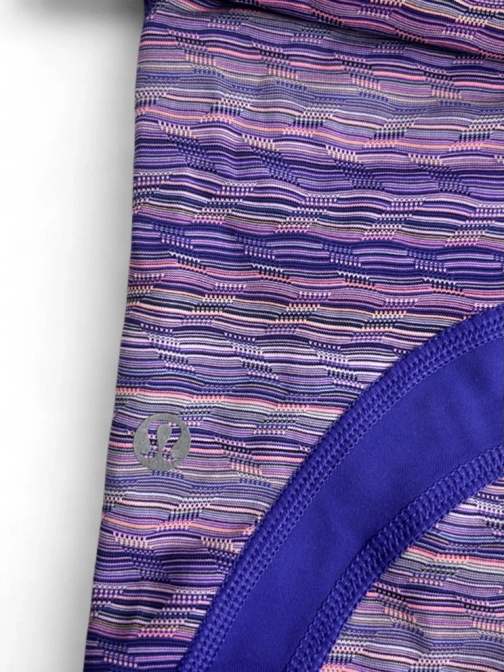 lululemon athletica Purple Striped Cropped Leggings